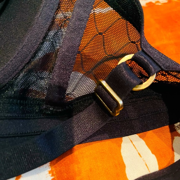 Honey Birdette black Vicki Vette bra 14E new with tags zip front/leather holster - Picture 9 of 12